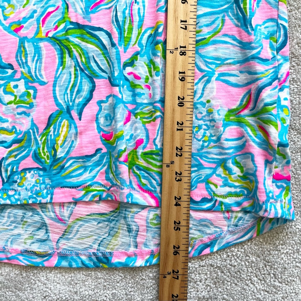 LILLY PULITZER V NECK T SHIRT SIZE XXS PREPPY PRETTY SUMMER VACATION BEACH - Picture 8 of 9
